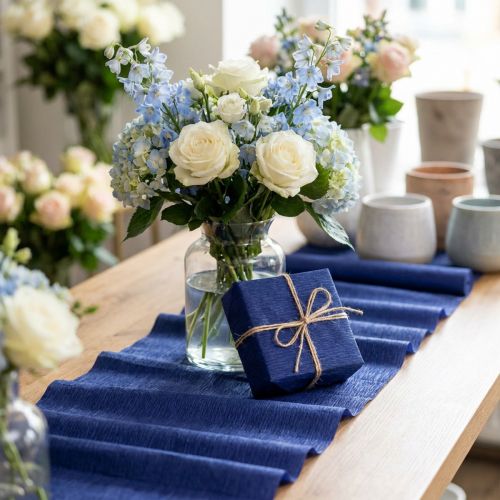 Florist crepe paper dark blue 50x250cm | Floristik24.co.uk