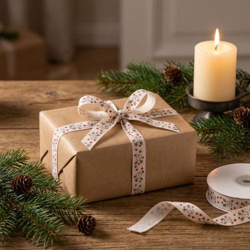 Christmas ribbon with reindeer