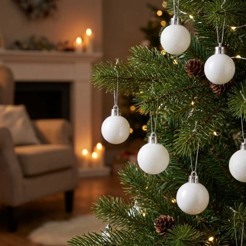 Christmas tree decorations Christmas ball white 3 cm 14 pieces | Floristik24.co.uk