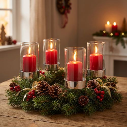 Candle holder for sticking metal/glass Ø5cm H14cm 4 pcs | Floristik24.co.uk