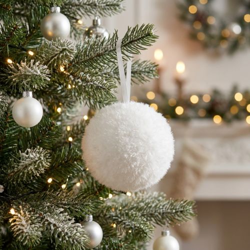 Snowball decoration snow decoration winter decoration decoration hanger 7.5cm | Floristik24.co.uk