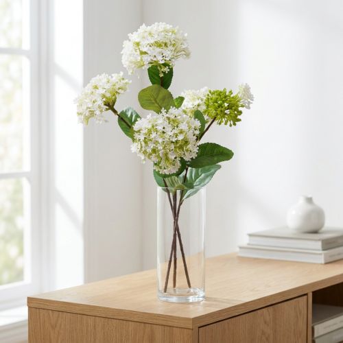 Artificial flower snowball plant Virburnum white Ø8cm 64cm | Floristik24.co.uk
