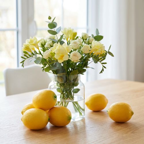 Artificial Lemons 8cm Decoration Food Decorating Dummy Set of 6 | Floristik24.co.uk