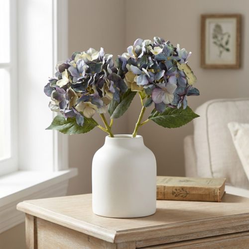 Artificial flowers in blue hydrangea large Ø15cm L58cm 2pcs | Floristik24.co.uk
