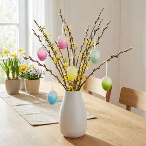 Easter Eggs for Hanging Plastic Eggs Colored 4×5.5cm 10 Pcs | Floristik24.co.uk