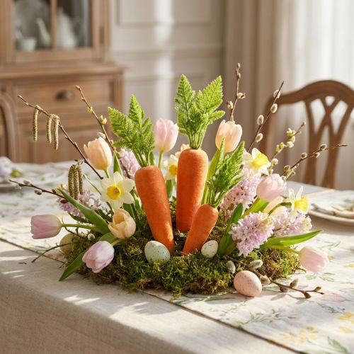 Product Decorative Carrots Flocked Carrots H27cm–37cm in a set of 6