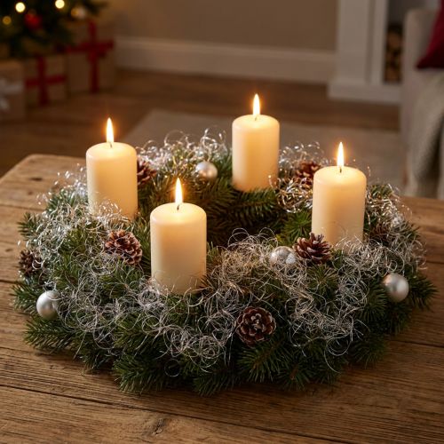 Silver Tinsel Angel Hair Decorative Copper Wire 200g | Floristik24.co.uk