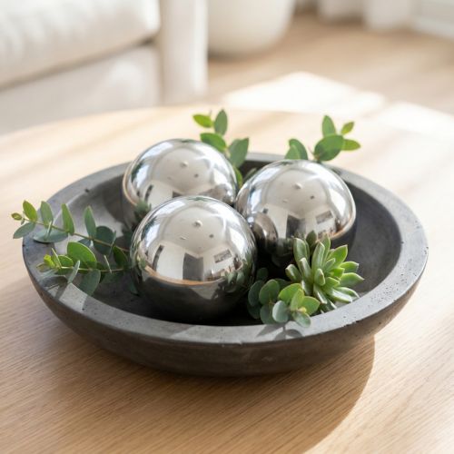 Stainless steel balls for decoration Ø6cm 10 pcs | Floristik24.co.uk