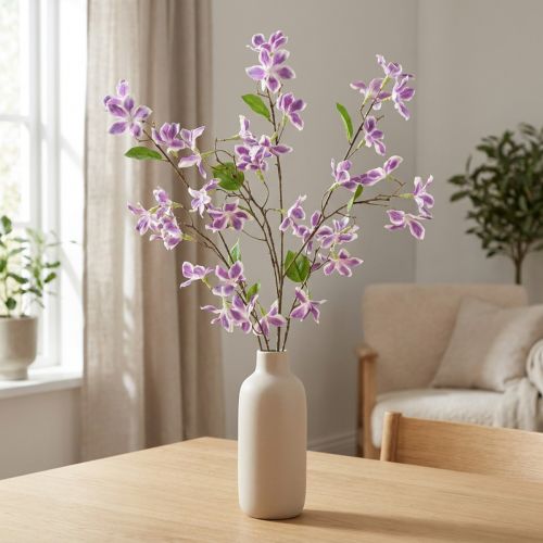 Artificial Clematis Branch Flower, Long-Lasting Table Decoration, 110cm, 3 Pieces | Floristik24.co.uk