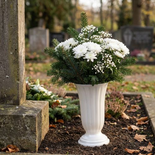Vase Lilia mother of pearl Ø23cm 1 pc | Floristik24.co.uk