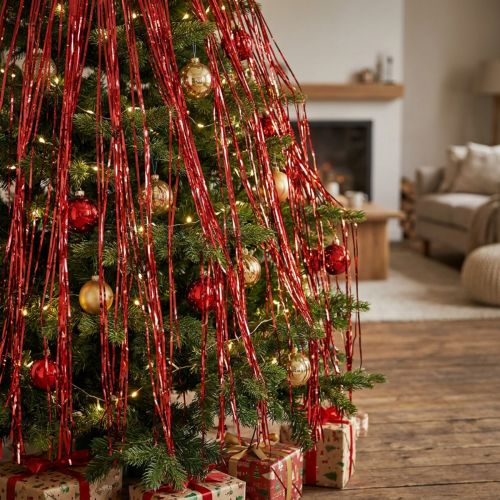 Glamorous tinsel door decoration for parties and celebrations | Floristik24.co.uk