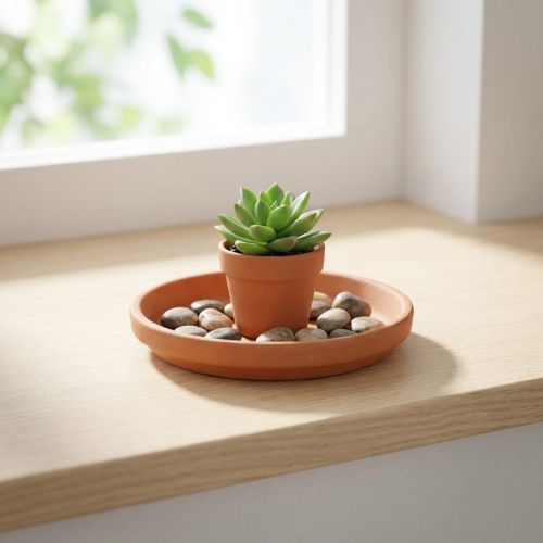 Pot coaster, terracotta, feeding bowl, arrangement base Ø8.8cm | Floristik24.co.uk