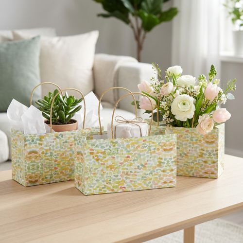 Gift bag with handles gift bag patterned 24×12×12cm 6pcs | Floristik24.co.uk