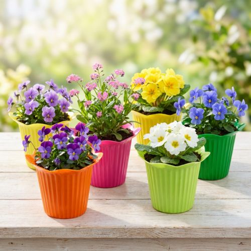 Plastic Pot Flower Ø6.5cm 25 pcs | Floristik24.co.uk