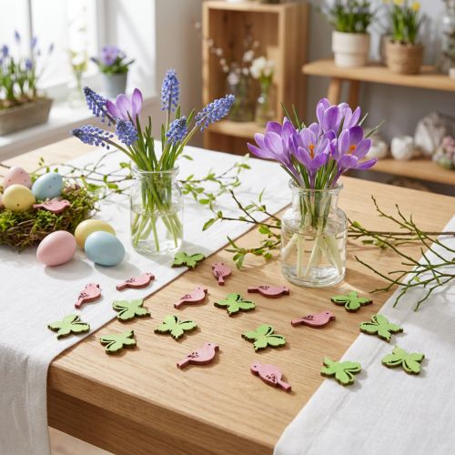 Mini wood litter decoration 2cm pastel assorted 144 pcs | Floristik24.co.uk
