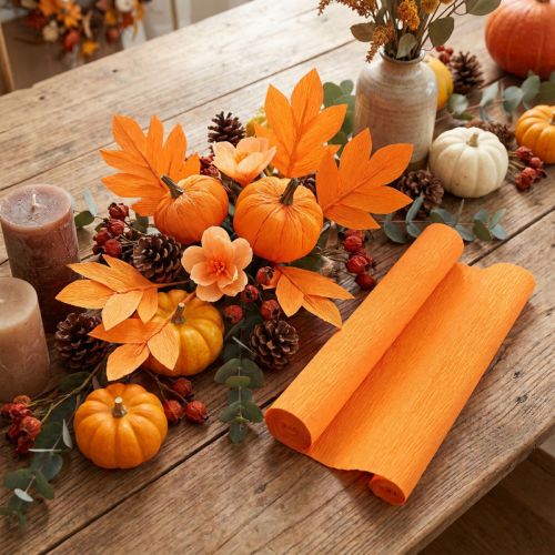 Florist crepe paper light orange 50x250cm | Floristik24.co.uk
