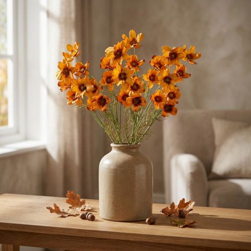 Artificial Flowers Cosmea Orange Jewelry Basket H51cm 3 Pcs | Floristik24.co.uk