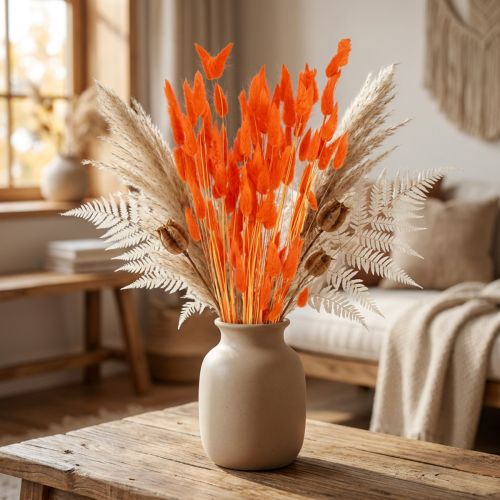 Orange hare's tail grass