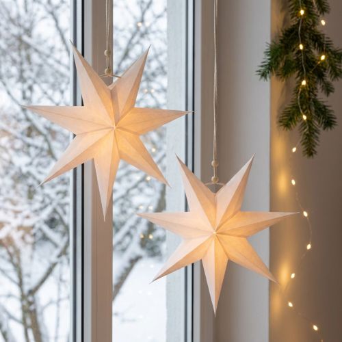 Poinsettia window, paper stars Christmas, folding star Ø21cm 4pcs | Floristik24.co.uk