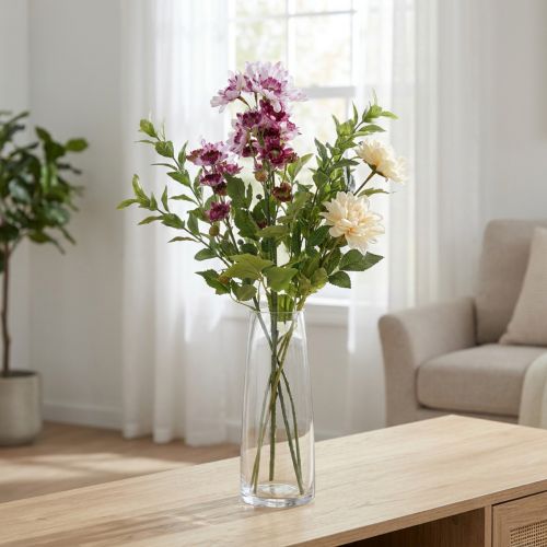 Artificial Flowers Artificial Asters Silk Flowers Purple 80cm | Floristik24.co.uk