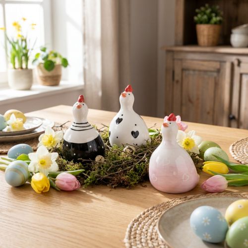 Decorative chickens Easter decoration figures chicks 9.5cm 3 pieces | Floristik24.co.uk