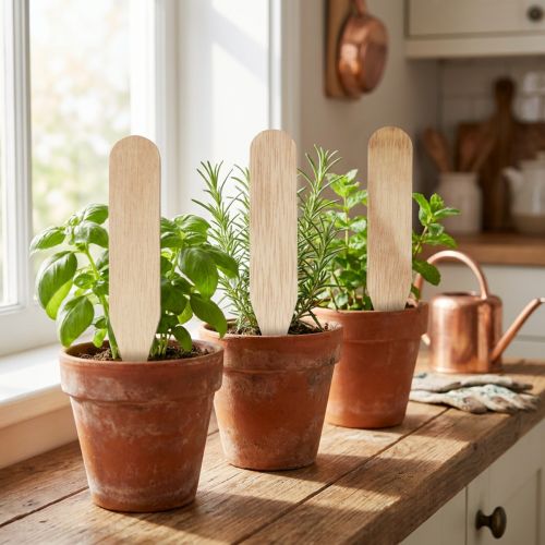 Product Garden stakes wooden bed stakes for herbs & Co 10cm 12pcs
