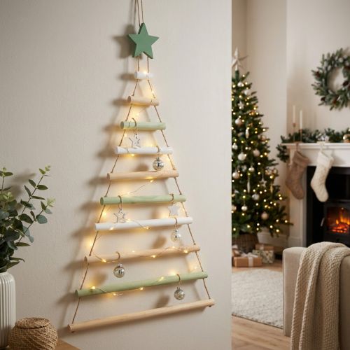 Hanging decoration Christmas Christmas tree star wood H59cm | Floristik24.co.uk