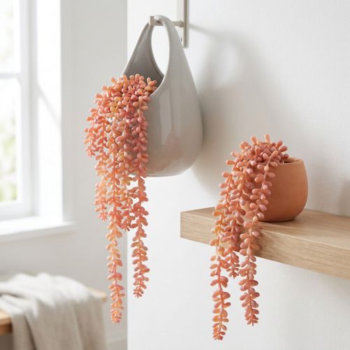Sedum 'Rubin' hanging plant – decorative, easy-care succulent 43cm 3pcs. | Floristik24.co.uk