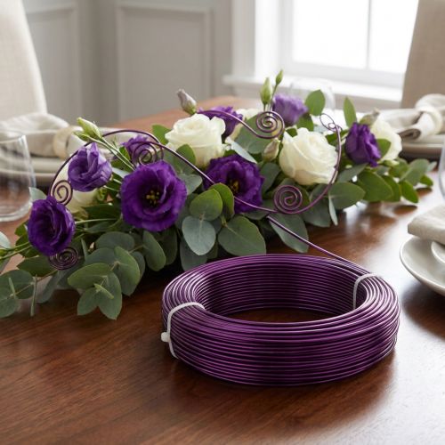 Aluminum wire Ø2mm dark purple 60m 500g | Floristik24.co.uk