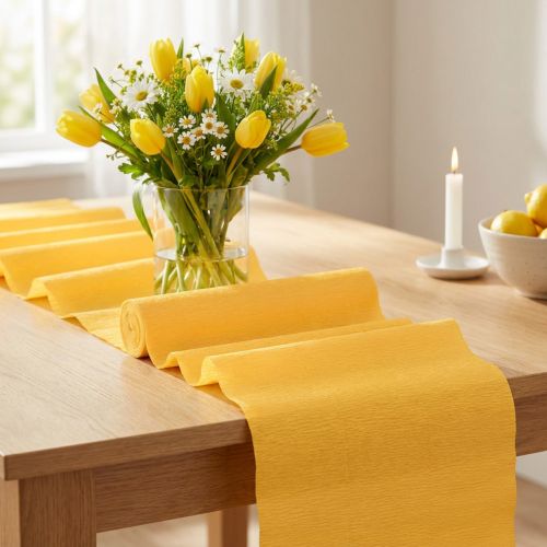 Florist crepe paper sun yellow 50x250cm | Floristik24.co.uk