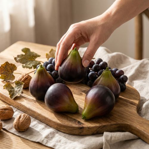 VIANA Decorative Fig 8cm 6-Piece Set - Artificial Fruit for Table Decoration & Party | Floristik24.co.uk
