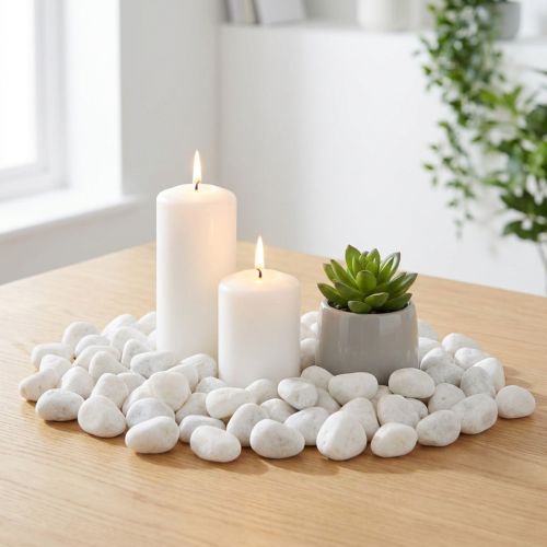 Product River Pebbles Natural White 3-5cm 1kg