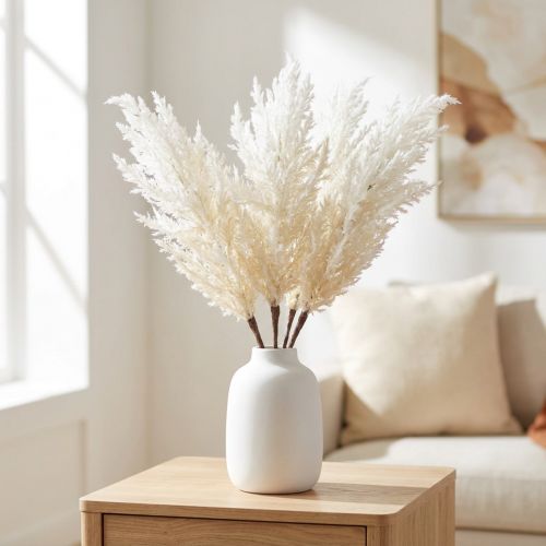White Pampas Grass Artificial Dried Grasses Artificial Plants | Floristik24.co.uk