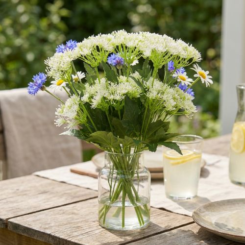 Dill blooming, artificial herbs, decorative plant green, white 49cm 9pcs | Floristik24.co.uk
