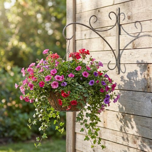 Wall hook, metal plant holder, hanging basket holder H30cm D28.5cm | Floristik24.co.uk
