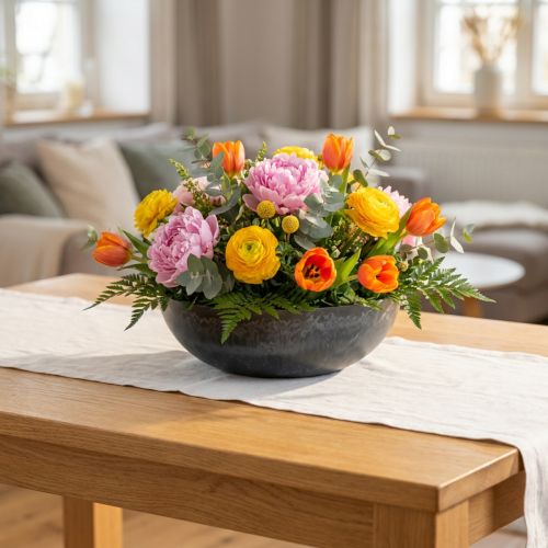 Decorative bowl round plastic arrangement base Ø29.5cm | Floristik24.co.uk