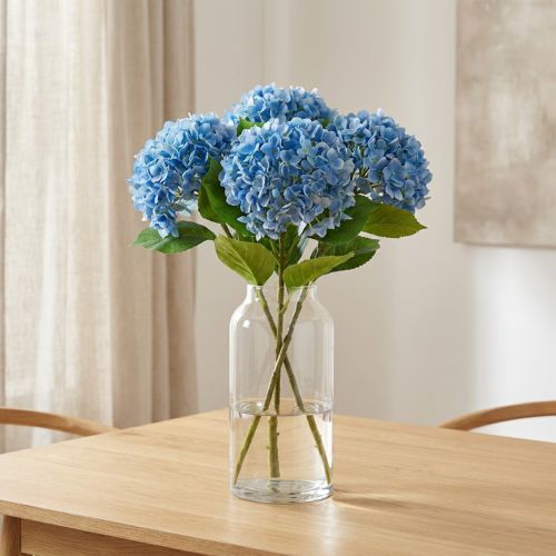 Artificial Flowers Decoration Hydrangea Artificial Blue 69cm | Floristik24.co.uk