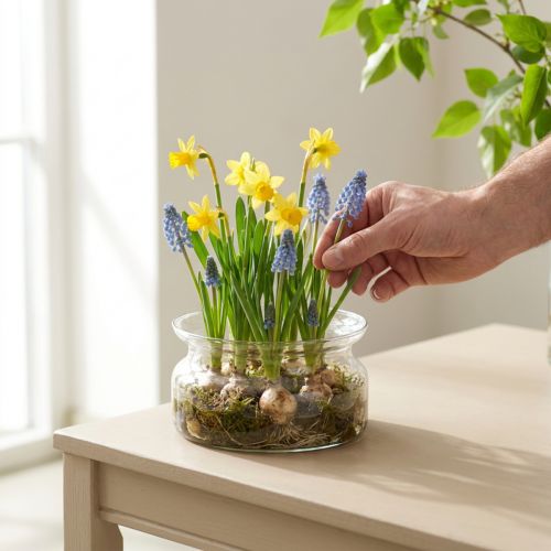 Glass bowl decorative bowl glass floating bowl Ø16cm H8cm | Floristik24.co.uk