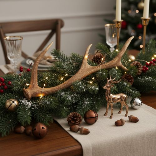 Kunst Antler Decor Rustic Polyresin Brown 50cm | Floristik24.co.uk