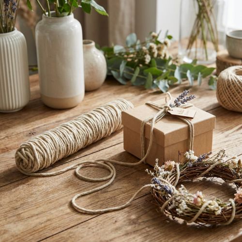 Wick thread wool cord felt cord beige L55cm | Floristik24.co.uk