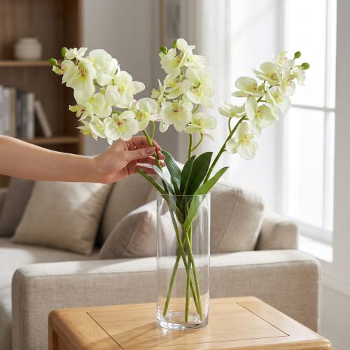 Orchid light green 56cm 6pcs | Floristik24.co.uk
