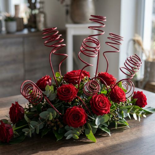 Cane Coil Wine Red 25 pcs | Floristik24.co.uk
