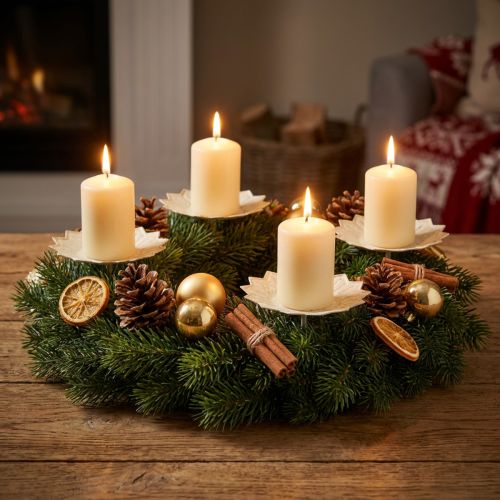 Product Candle holder for sticking 11x8cm cream 4pcs