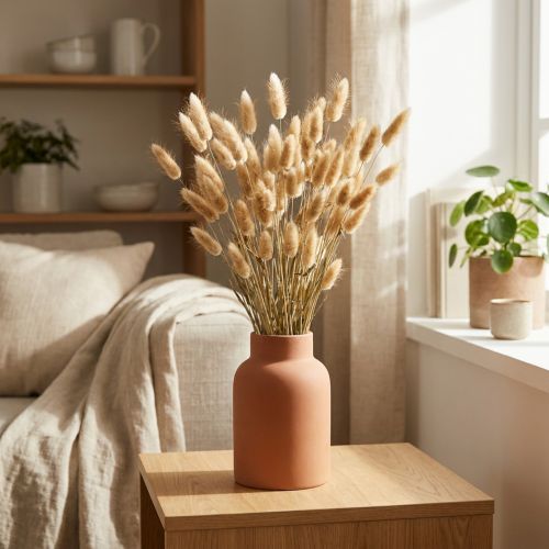 Product Lagurus ovatus Dried Flowers Fountain Grass Velvet Grass Decorative Light Brown 20-50cm 25g