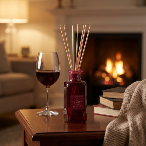 Room Fragrance Diffuser Scented Sticks Camila Red Wine 100ml | Floristik24.co.uk