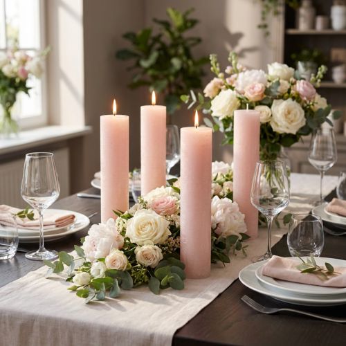 Taper candles, coloured
