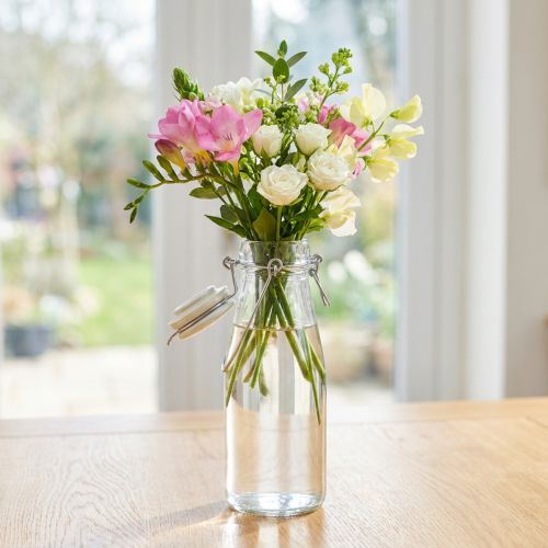 Bottle decoration glass bottle with cap Ø8cm 24cm | Floristik24.co.uk