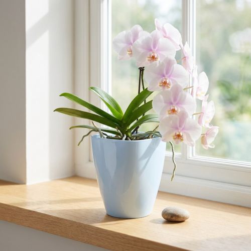 Orchid pot glossy Ø12.5cm white 1 pc | Floristik24.co.uk