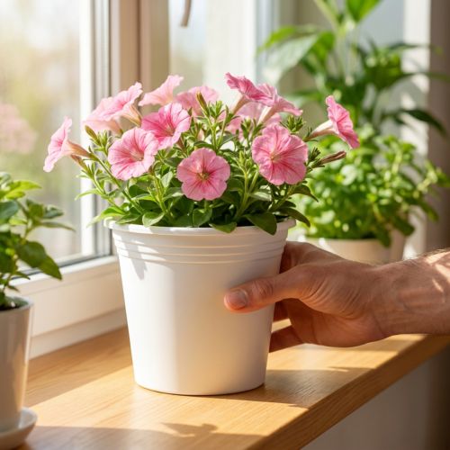Plastic pot “Irys” white Ø19cm H16cm 1 pc | Floristik24.co.uk