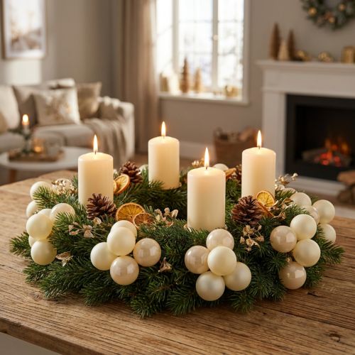Mini Christmas Balls Cream Mix Matt/Glossy Ø40mm 32 pcs | Floristik24.co.uk